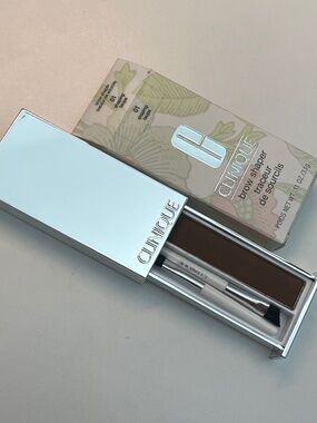 NEW RARE Clinique Brow Shaper 01 Shaping Taupe Full Size 3.1g w/2 brushes HTF